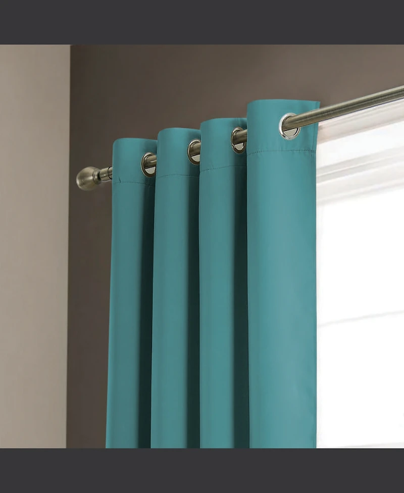 Rt Designers Collection Anchorage Blackout Grommet Curtain Panel 54" x 84" Turquoise