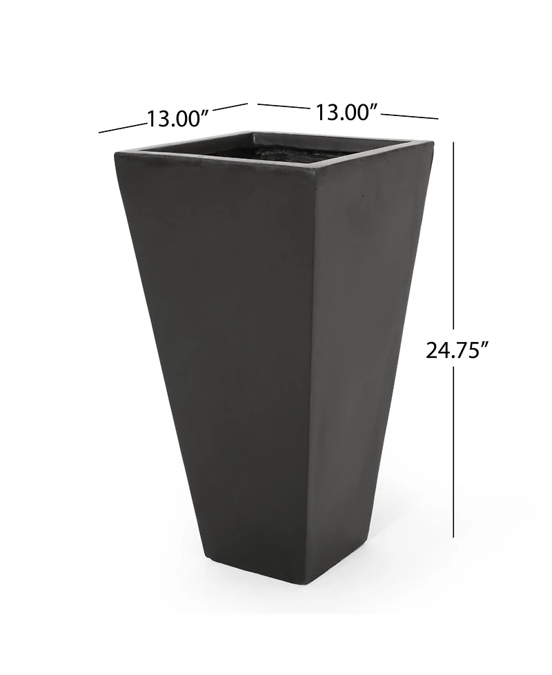 Streamdale Furniture Durable Cast Stone Tapered Planter Sleek Aesthetic Design Outdoor & Indoor Use