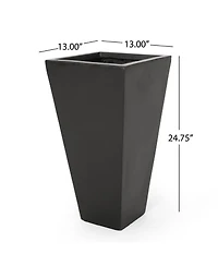 Streamdale Furniture Durable Cast Stone Tapered Planter Sleek Aesthetic Design Outdoor & Indoor Use