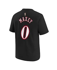 Nike Big Boys and Girls Tyrese Maxey Black Philadelphia 76ers Name Number T-Shirt