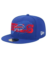 New Era Men's Royal Buffalo Bills Overlap Wordmark 59FIFTY Fitted Hat
