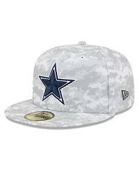New Era Men's White Dallas Cowboys 2025 Salute to Service Fan Pack 59FIFTY Fitted Hat
