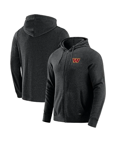 J. Palmer Men's Dark Heather Gray Washington Commanders Players Lounge Tri-Blend Full-Zip Hoodie