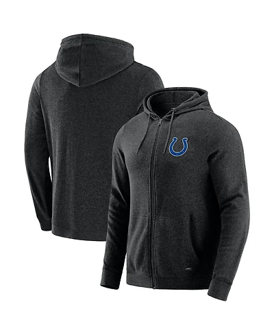 J. Palmer Men's Dark Heather Gray Indianapolis Colts Players Lounge Tri-Blend Full-Zip Hoodie
