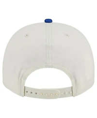 New Era Men's Cream/Blue New York Knicks Chainstitch 9FIFTY A-Frame Snapback Hat