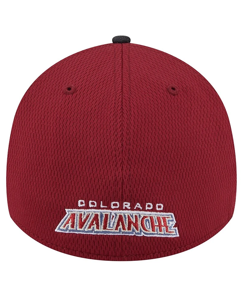 New Era Men's Burgundy Colorado Avalanche Visor Hit 39THIRTY Flex Hat