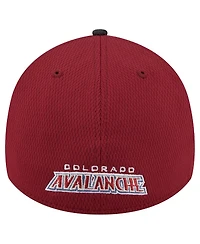 New Era Men's Burgundy Colorado Avalanche Visor Hit 39THIRTY Flex Hat