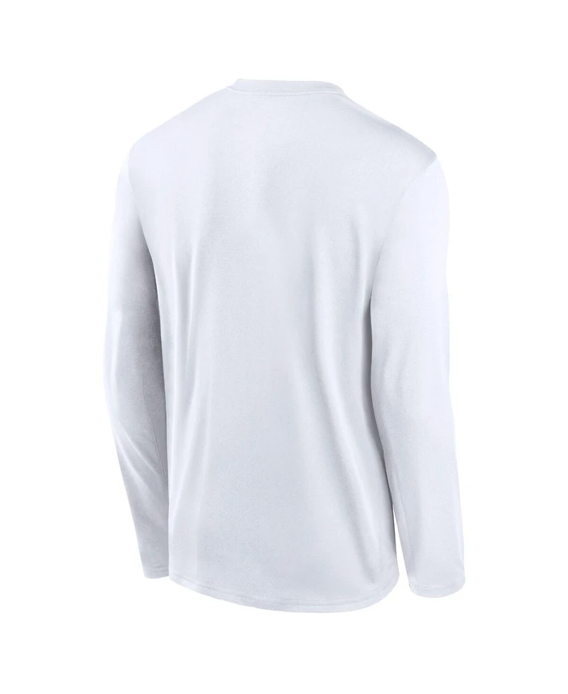 Jordan Men's White North Carolina Tar Heels 2025 Courtside Basketball Shootaround Legend Dri-fit Long Sleeve T-Shirt