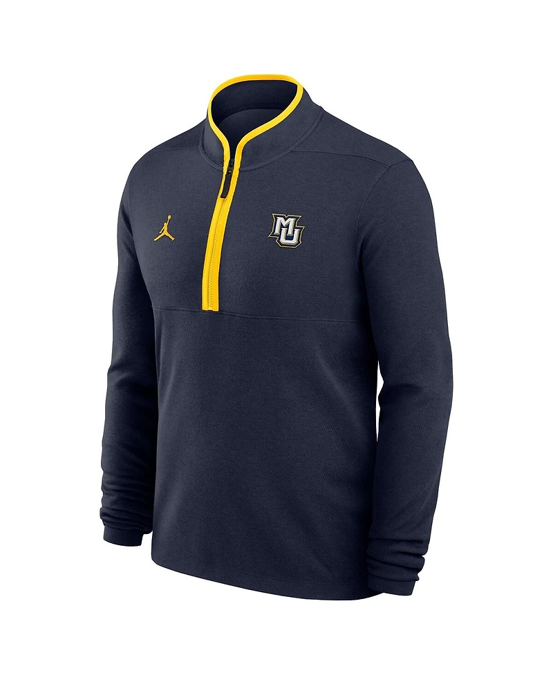 Jordan Men's Blue Marquette Golden Eagles Victory Dri-fit Half-Zip Pullover Sweatshirt