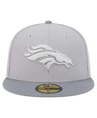 New Era Men's Gray/Graphite Denver Broncos Iron Cloud 59FIFTY Fitted Hat