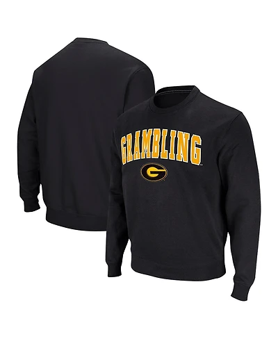 Colosseum Men's Black Grambling Tigers Arch Logo Pullover Sweatshirt