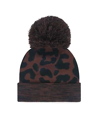 '47 Brand Women's Brown Boston Red Sox Rosette Cuffed Knit Hat with Pom