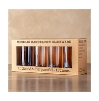 Verve Culture Handblown Glasses Highball Tamarind - Set of 4