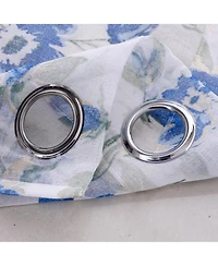 Rt Designers Collection Meadow Grommet Metallic Sheer Printed Doily Curtain Panel 54" x 95