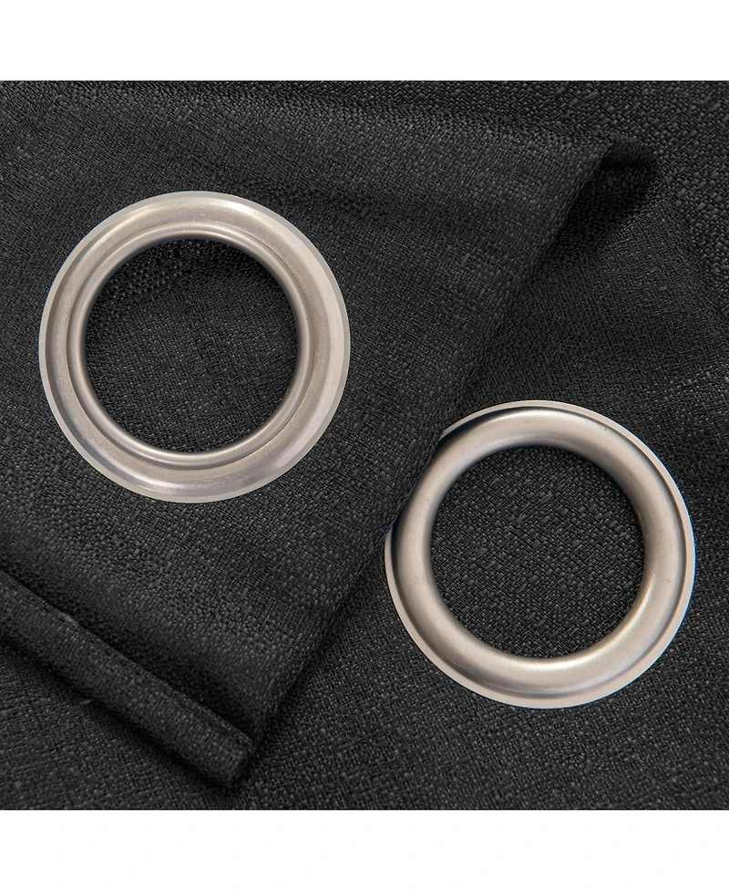 Rt Designers Collection Cole Textured Grommet Room Darkening Curtain Panel 54" x 95" Black