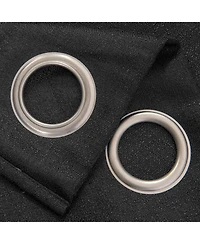 Rt Designers Collection Cole Textured Grommet Room Darkening Curtain Panel 54" x 95" Black