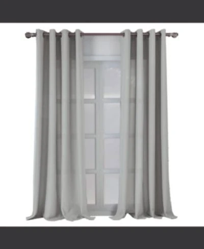 Rt Designers Collection Cole Textured Grommet Room Darkening Curtain Panel 54 X22 X 95 X22 Silver