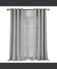 Rt Designers Collection Cole Textured Grommet Room Darkening Curtain Panel 54 X22 X 95 X22 Silver