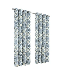 Rt Designer Collection Rory Printed Blackout Luxurious Decorative Grommet Curtain Panel 54" x 84" Yellow