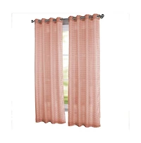 Rt Designers Collection Wanda Box Voile Light Filtering One Grommet Curtain Panel 54" x 90" Blush