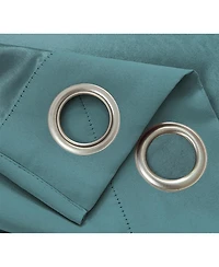 Rt Designer Collection Anchorage Blackout Grommet Luxurious Modern Design Curtain Panel 54" x 95" Turquoise