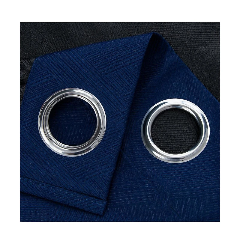 Rt Designers Collection Barron 100% Blackout Grommet Curtain Panel 54" x 90" Navy