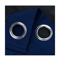 Rt Designers Collection Barron 100% Blackout Grommet Curtain Panel 54" x 90" Navy