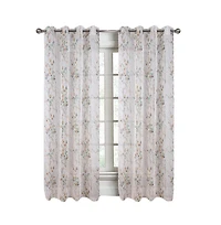 Rt Designers Collection Celine Sheer 55 x 216 in. Sheer Curtain Scarf Valance Neon Blue