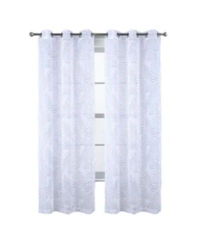 Rt Designers Collection Faye Grommet Metallic Sheer Printed Doily Curtain Panel 54 X22 X X22