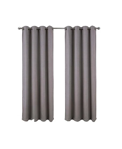 Rt Designer Collection Demi Lux Jacquard Blackout Grommet Curtain Panel 52" x 84" Charcoal