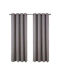 Rt Designer Collection Demi Lux Jacquard Blackout Grommet Curtain Panel 52" x 84" Charcoal