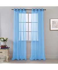 Rt Designers Collection Cara Grommet Curtain Panel for Windows 54" x 84" Neon