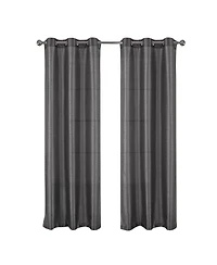 Rt Designer Collection Nancy Grommet Luxurious Modern Design Curtain Panel 54" x 95" Charcoal
