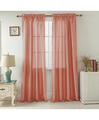 Rt Designers CollectionRamallah Trading Nikki Rod Pocket Top Panel 55" X 84" Coral
