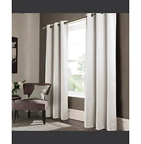 Rt Designers Collection Anchorage Premium Blackout Grommet Curtain Panel 54" x 63" White