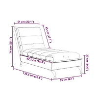 vidaXL Chaise Lounge Blue Fabric (100% polyester), Plywood, Chromed Steel