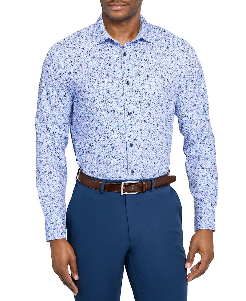 ConStruct Men's Floral-Print Dress Shirt