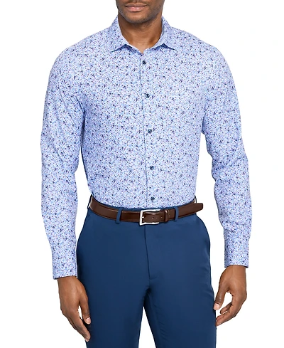 ConStruct Men's Floral-Print Dress Shirt