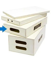 Kupo 20x12x4" Wooden Apple Box, Half, Natural