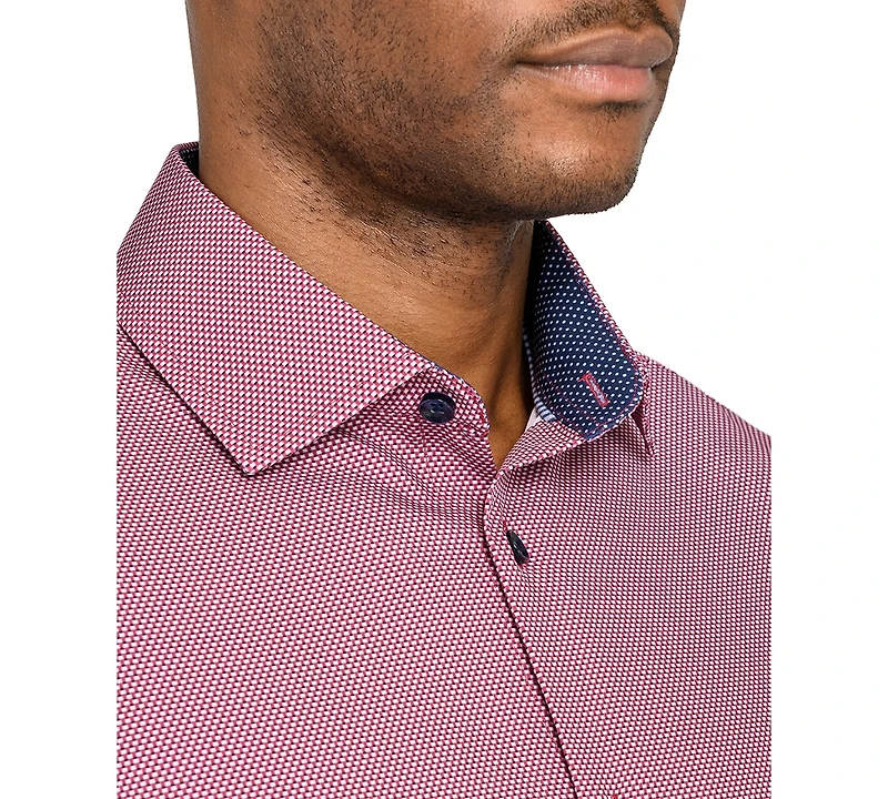 ConStruct Men's Plaid Long-Sleeve Dress Shirt