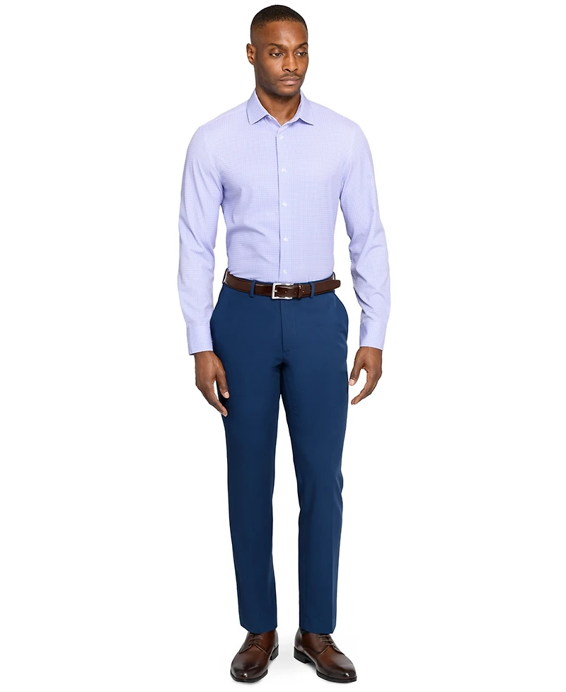 ConStruct Men's Plaid Long-Sleeve Dress Shirt