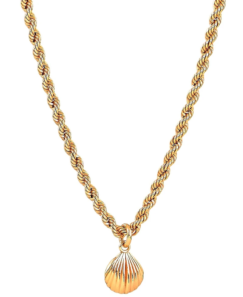 Giani Bernini Primavera Gold Over Silver Small Shell on Curb Necklace