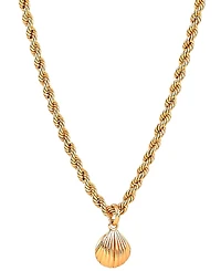 Giani Bernini Primavera Gold Over Silver Small Shell on Curb Necklace