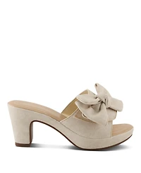 Patrizia Women's Normajean Denim Bow Slide Heeled Sandals