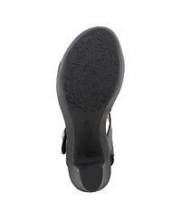 Patrizia Women's Dade Metallic Button Platform Sandals with Adjustable Straps