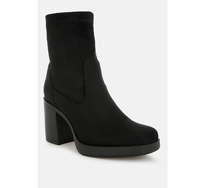 London Rag Womens Enito Microfiber Sock Boots