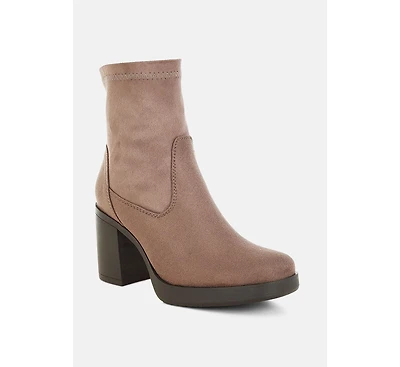 London Rag Womens Enito Microfiber Sock Boots