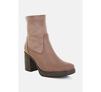 London Rag Womens Enito Microfiber Sock Boots