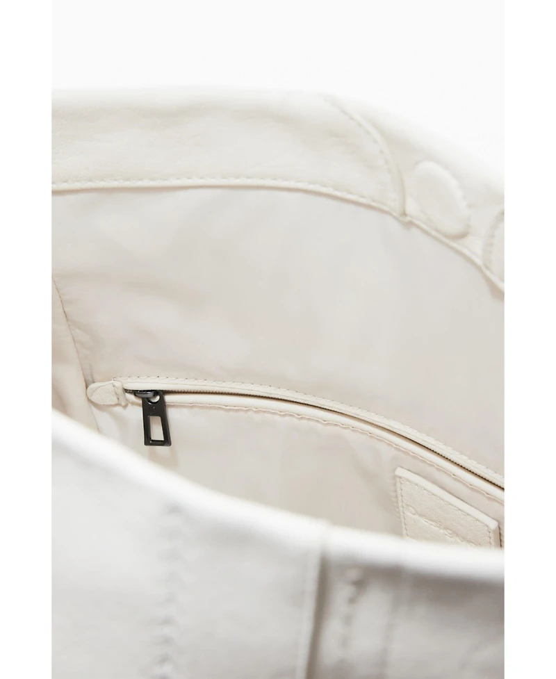 Desigual Women's Bolso efecto piel bordados mediano