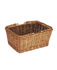 Household Essentials Woven Market Basket, Brown Stain